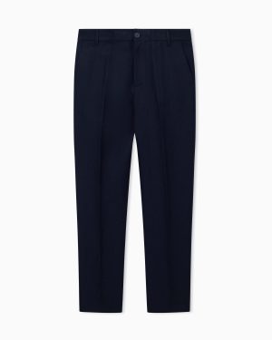 Classic Linen and Rayon Twill Trousers