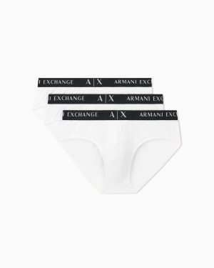 Pack of three briefs with logo band