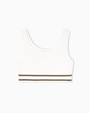 Cropped top with contrasting trim