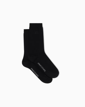 Stretch Cotton Socks with Logo