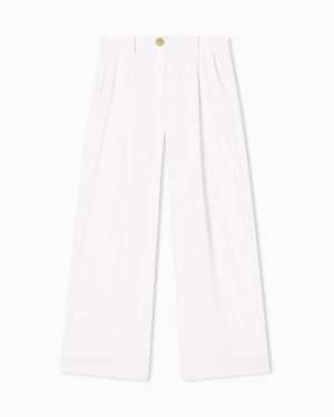 Fluid Fabric Trousers in Light Crepe